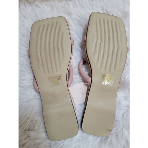 Mila Paoli Made in Italy Square Toe Blush Sandals Size 7.5 / 38 New - Picture 4 of 6